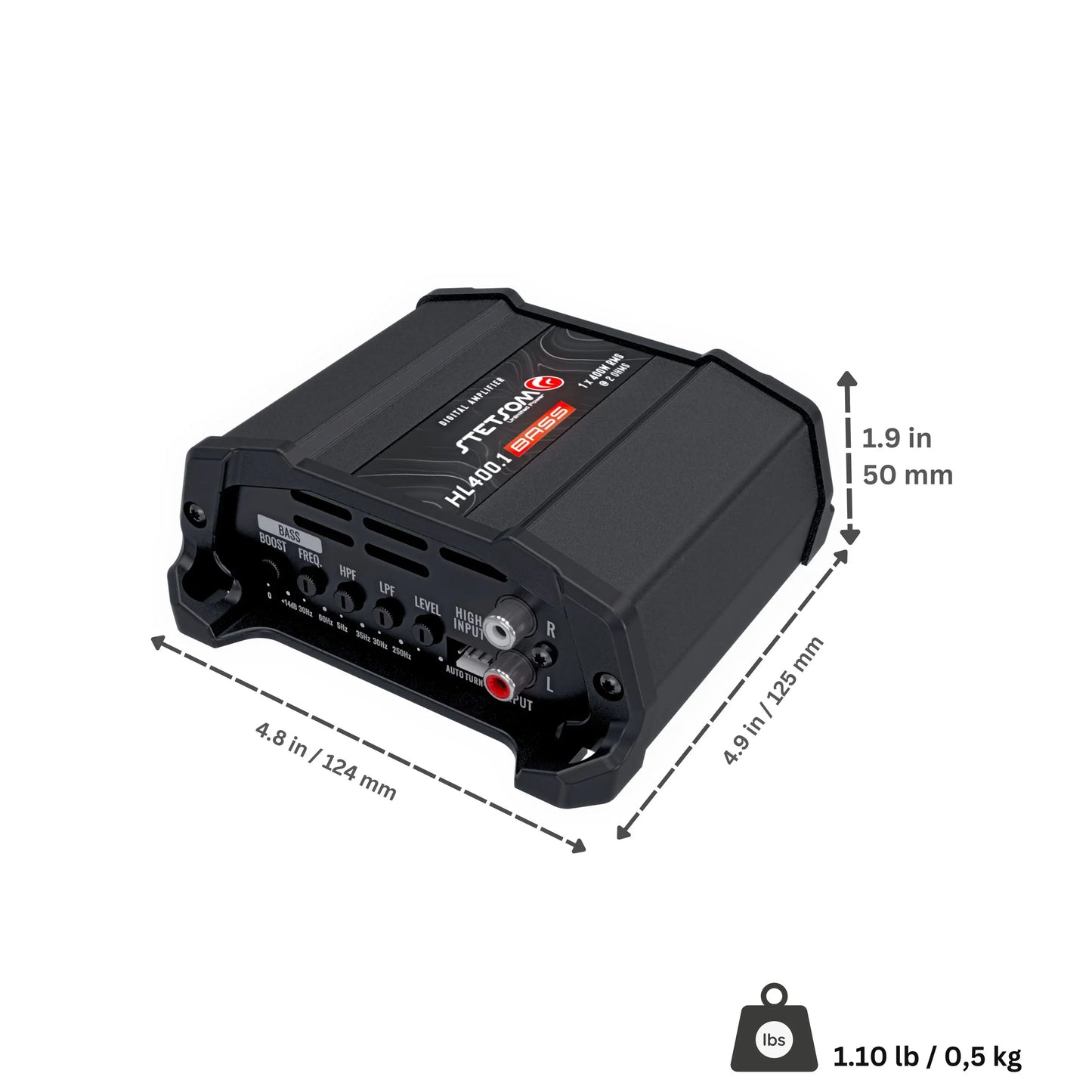Stetsom HL 400.1 Bass Digital Amplifier – 400W RMS 2 Ohm - Audio Sellerz
