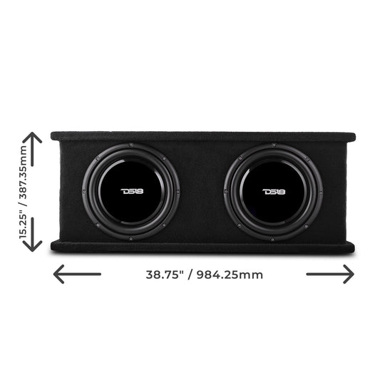 12" Loaded Shallow Subwoofer Enclosure 700 Watts Rms @ 1 ohm.