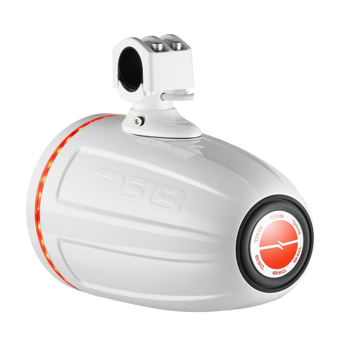 NXL 8" Neodymium Marine and Powersports Towers with Built-in Passive Radiator, 1" Driver and LED RGB Lights 180 Watts Rms -White.
