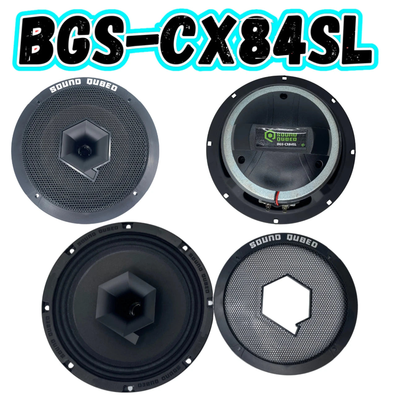 SoundQubed BGS-CX84SL Coaxial Slim Loudspeaker with 1" Compression Driver - Audio Sellerz
