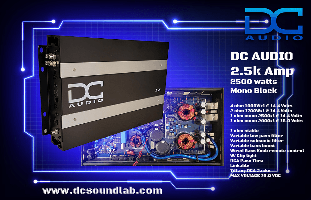 2.5k 2500 watt Mono Block Amplifier.