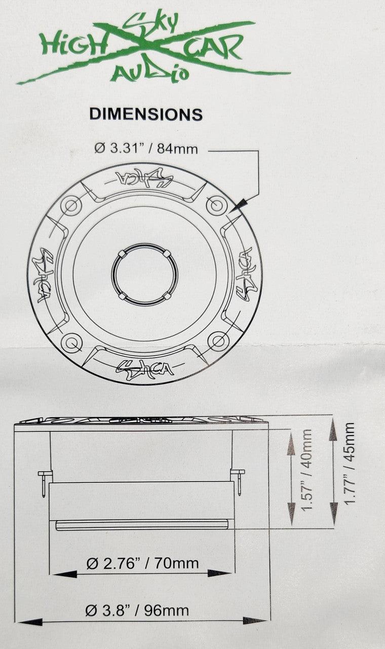 SHCA - PROTW1B Mini Bullet Tweeters 1" VC 4 ohm