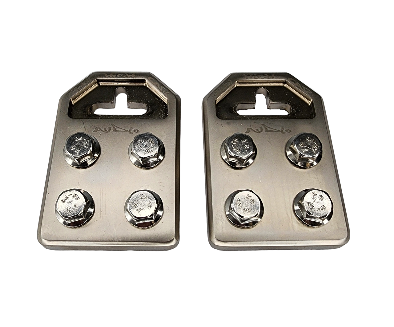 Sky High Car Audio Cast Aluminum Flat 4 Spot Aluminum Battery Terminals
