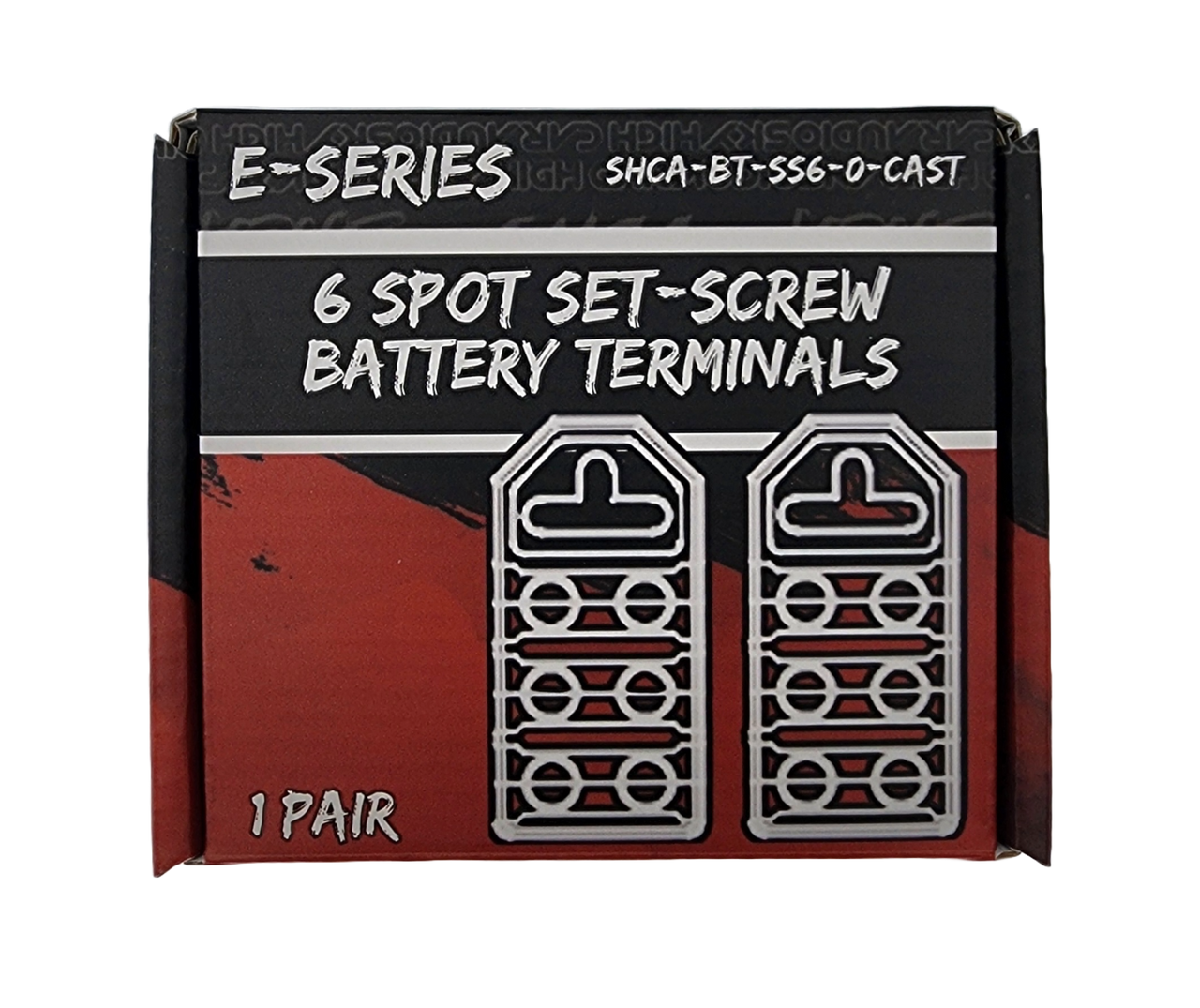Sky High Car Audio (6) 1/0 Battery Terminals Cast Aluminum
