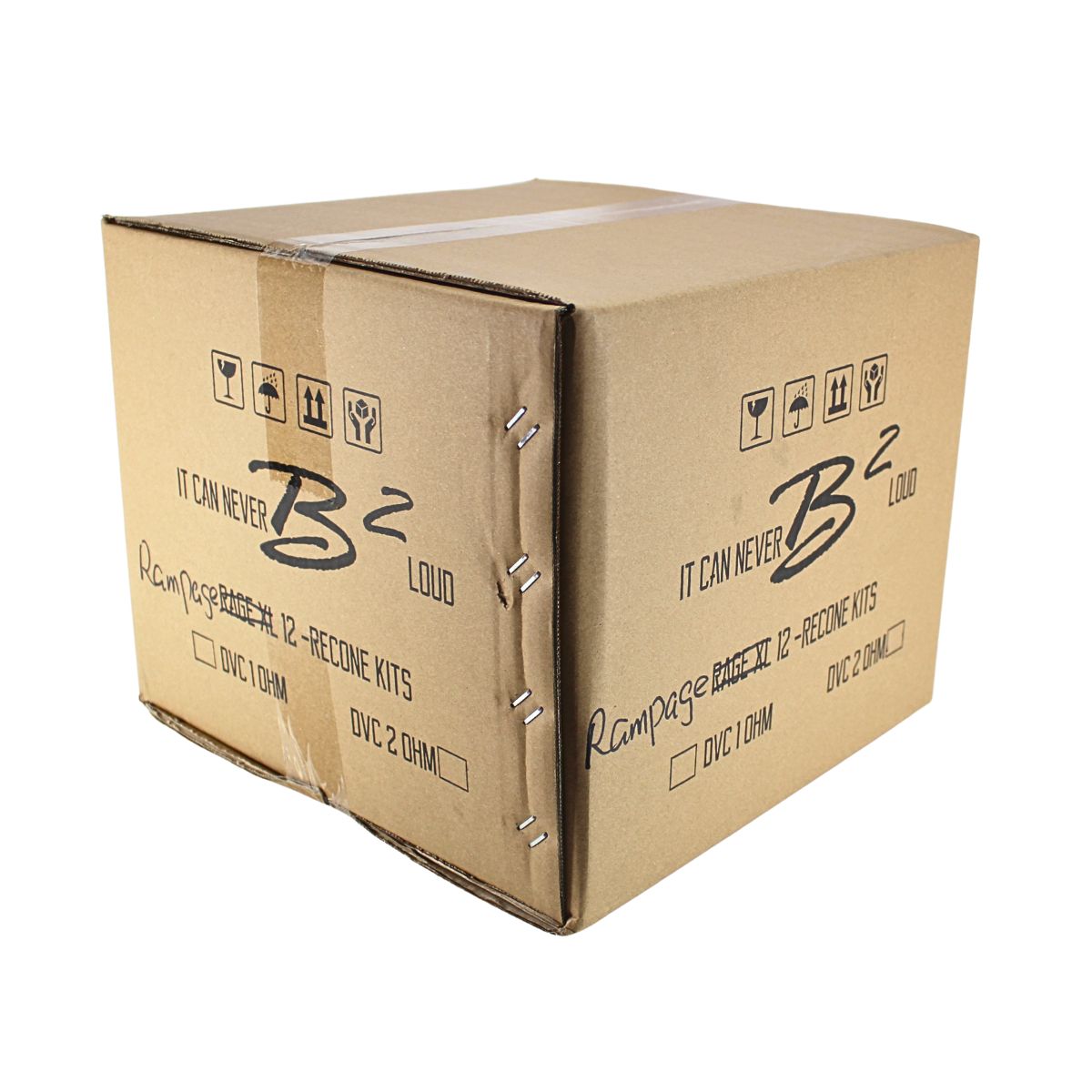 B2 Audio 12" Subwoofer Recone Kit RAMPAGE Dual 1 Ohm 4" Voice Coil.
