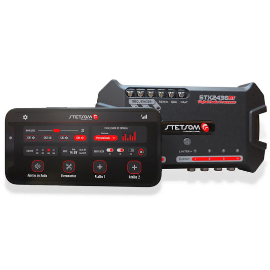 Stetsom STX 2436BT Bluetooth DSP Crossover & Equalizer 4 Output Processor.