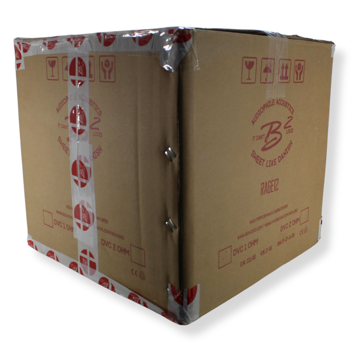 B2 Audio RAGE Series 12" 2000 Watt RMS Dual 2-Ohm 3" Voice Coil Subwoofer.