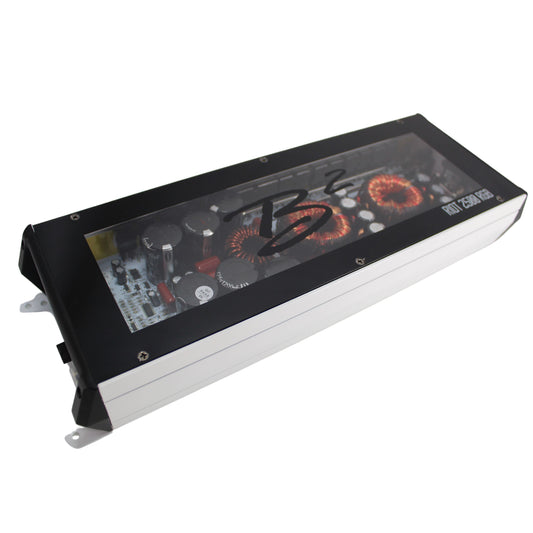 B2 Audio RIOT Mono 2.5K 2500 Watt 1-Ohm Class D Subwoofer Amplifier Full Range Amplifier w/ RGB LED Illumination.
