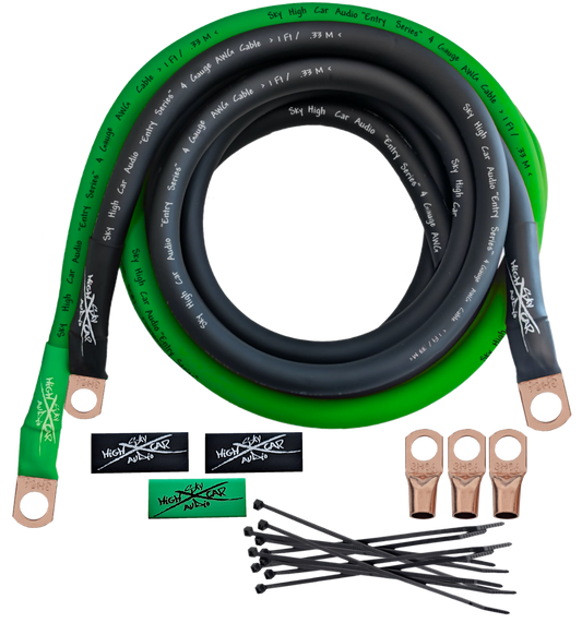 Sky High Car Audio E-Series 4 Gauge CCA Big 3 Upgrade Kit - Audio Sellerz