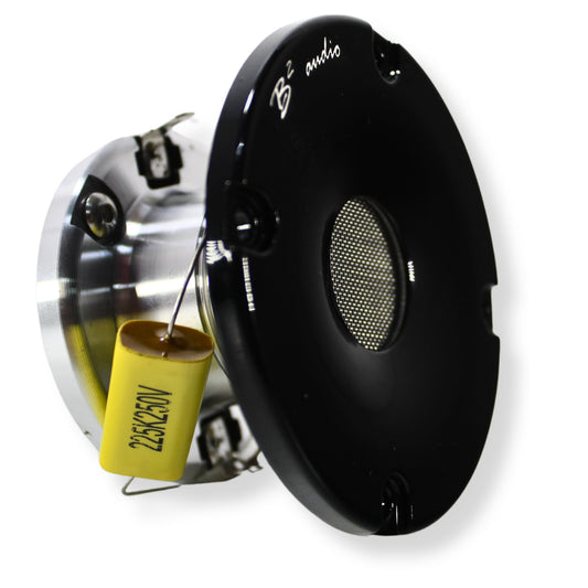 B2 Audio RAGE Series Pair of 1" 4-Ohm 20 Watt RMS Shallow Mount Compression Drivers, OD 3.15" w/ Horn RAGE CDR.