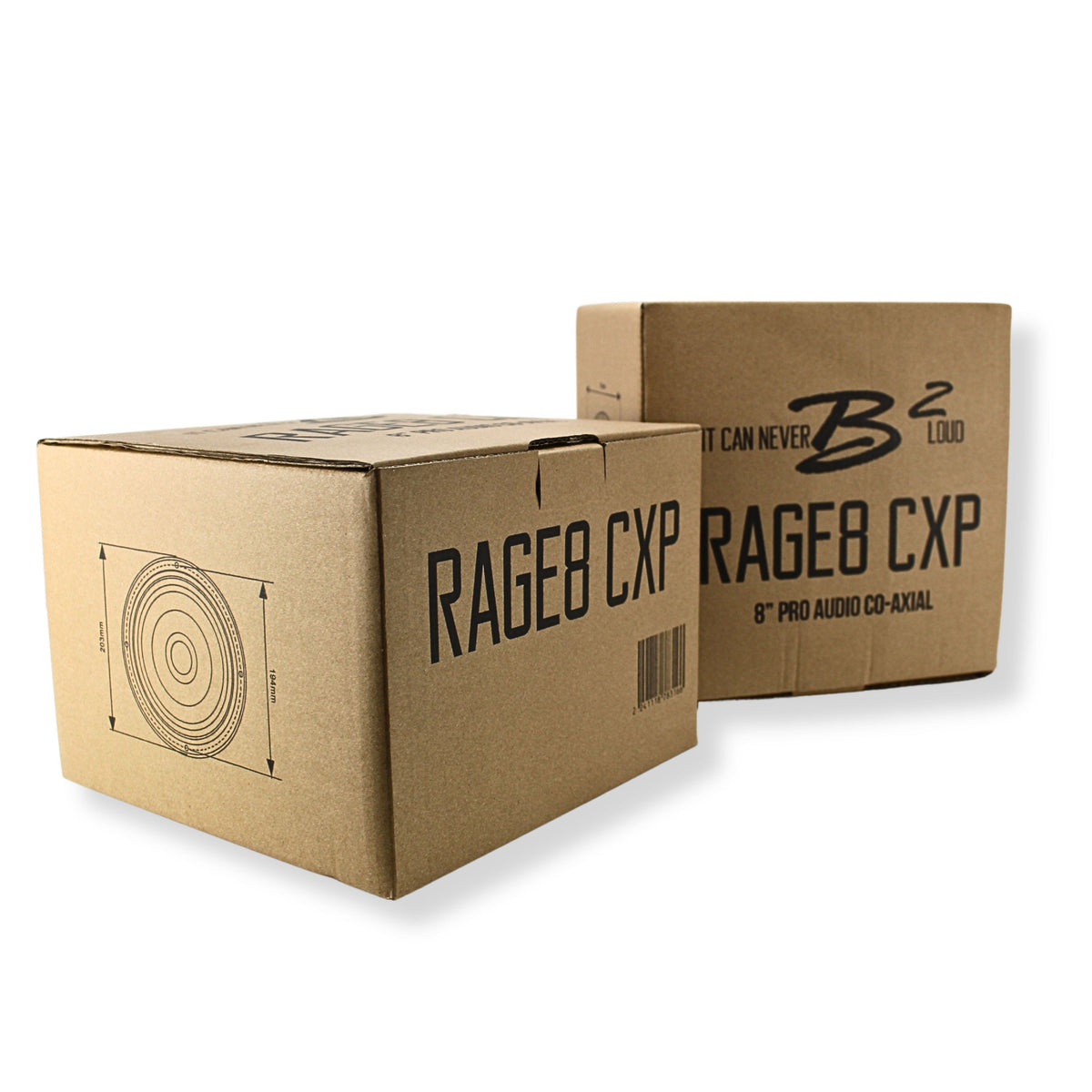 B2 Audio RAGE Series 8" 4-Ohm 250 Watt RMS Coaxial/Compression Driver Speakers RAGE8CXP