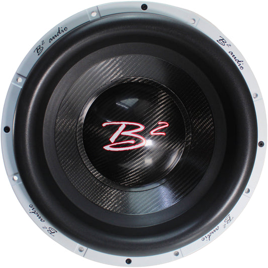 B2 Audio RAGEXL Series V2 15" 3500 Watt RMS Carbon Fiber Cone Dual 2-Ohm 3" Voice Coil Subwoofer.