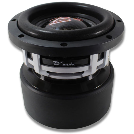B2 Audio RAMPAGE Competition Series 6.5" 1000 Watt RMS Carbon Fiber Dual 2-Ohm 2" Voice Coil Subwoofer