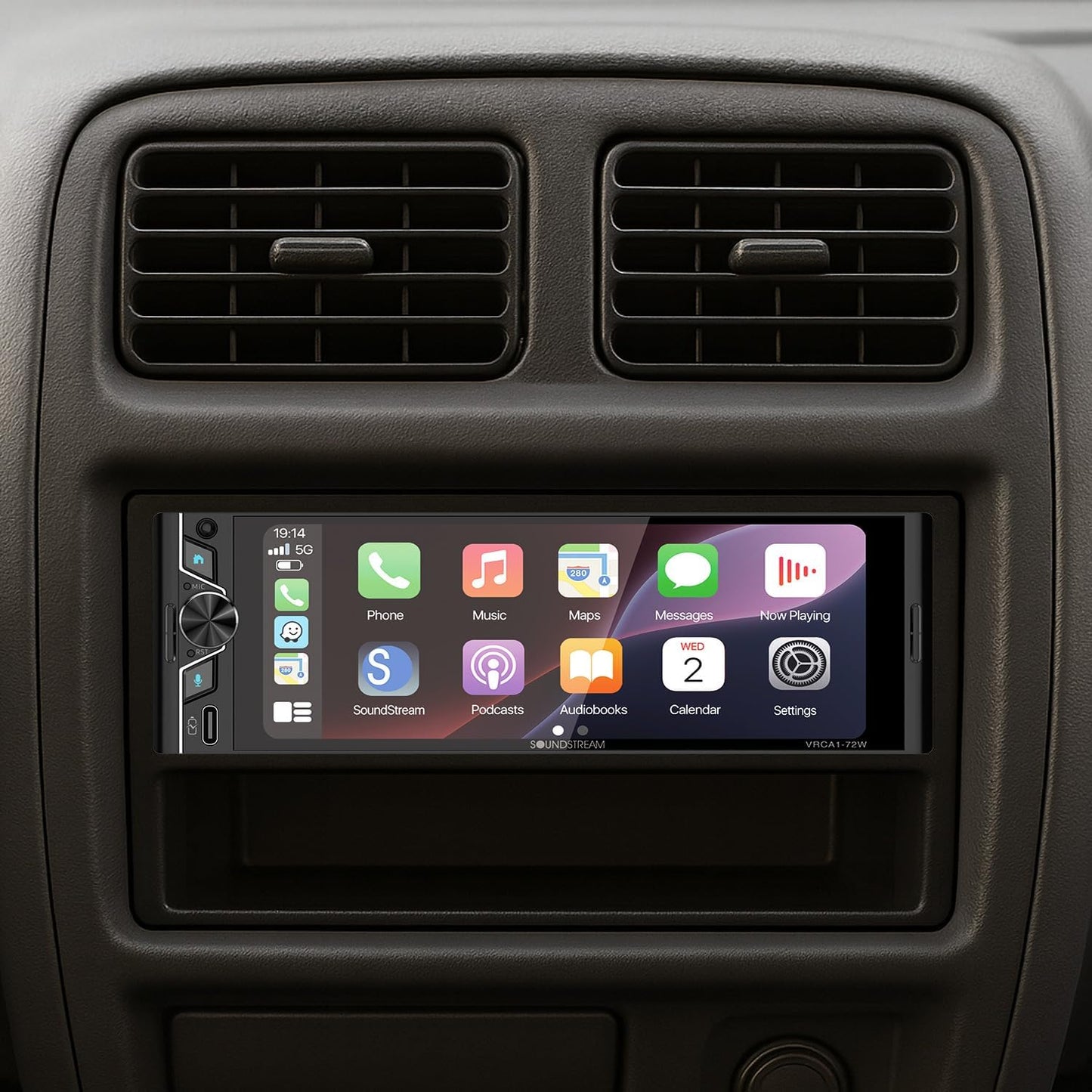 Soundstream VRCA1-72W 6.7" Wireless Apple CarPlay and Android Auto Single DIN Car Stereo