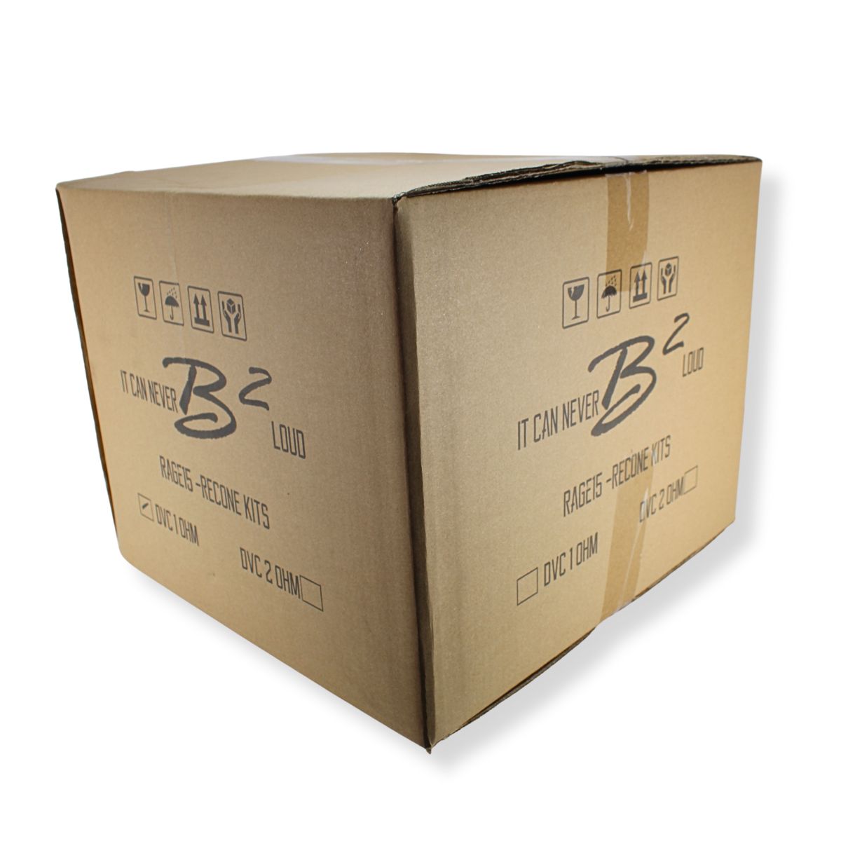 B2 Audio Rage Re-cone Kit Drop-In 15" 2-Ohm 3" Coil Carbon Fiber.