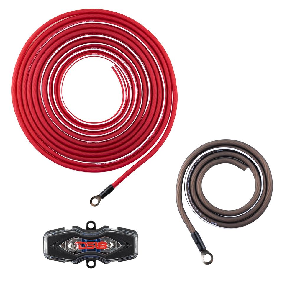 8-GA CCA Amplifier Installation Kit - RED.