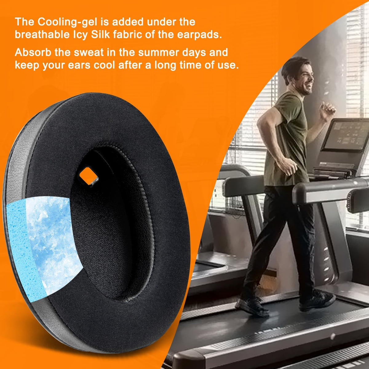 CS Upgraded Replacement Cooling Gel Ear Pad Cushions for Sony WH-1000XM4 Headphones - product image 7 - Audio Sellerz