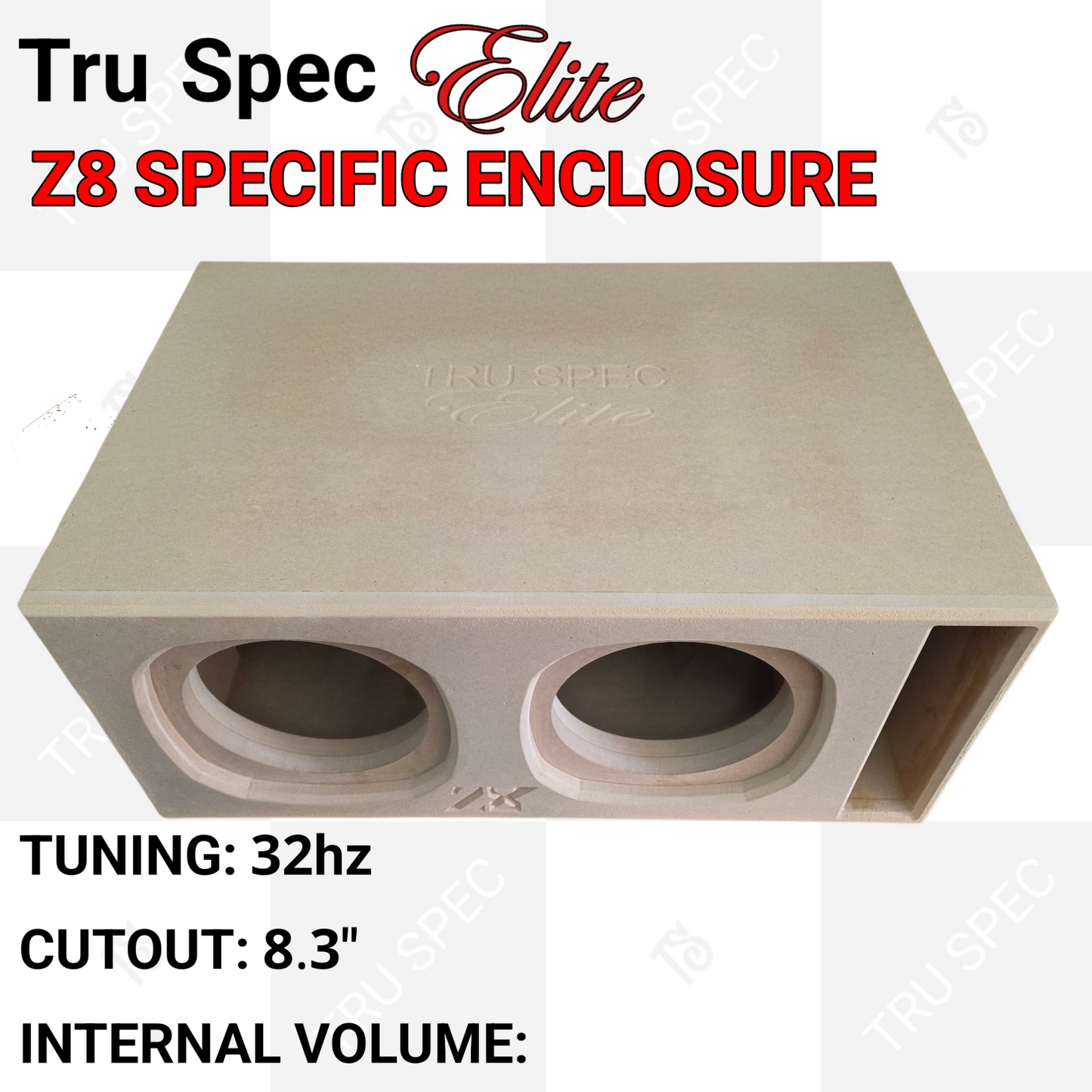 TRU SPEC Elite Sundown Z8 Dual 8" Subwoofer Enclosure.