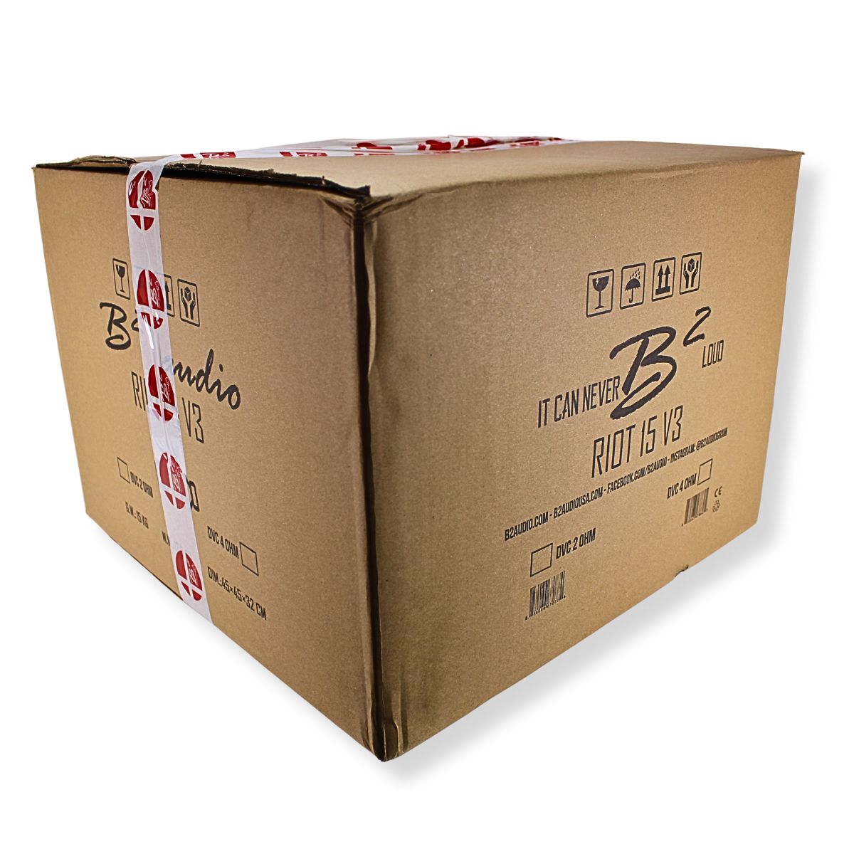 B2 Audio 15" Subwoofer 1000W RMS 3" Voice Coil Dual 2-Ohm RIOT.