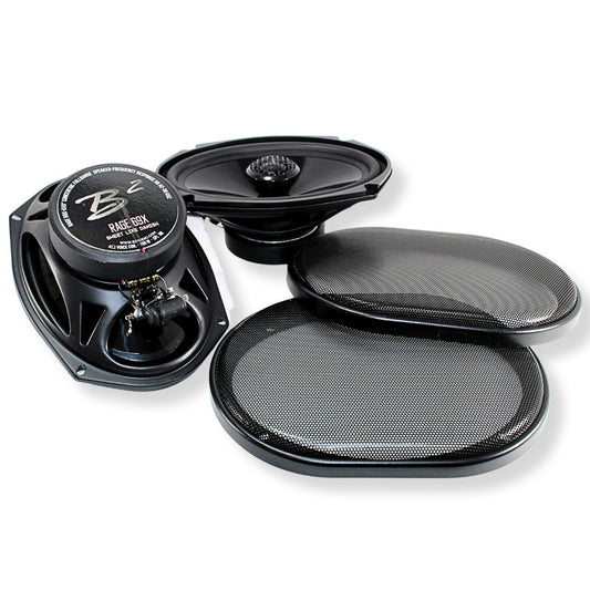 B2 Audio RAGE Series Pair of 6x9" 4-Ohm 100 Watt RMS Coaxial Mid To High End Speakers RAGE69X.