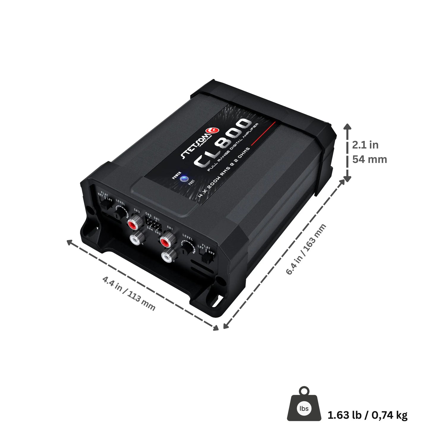 Stetsom CL 800.4 2 Ohm 4 Channel Amplifier – 800W RMS - Audio Sellerz