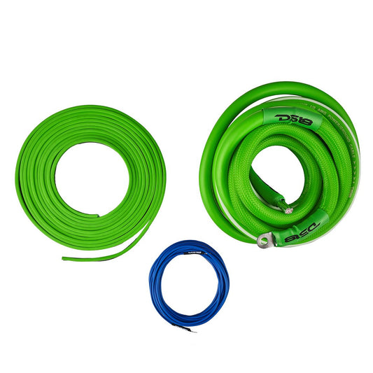 0-GA Amplifier Installation Wiring Kit - Green.