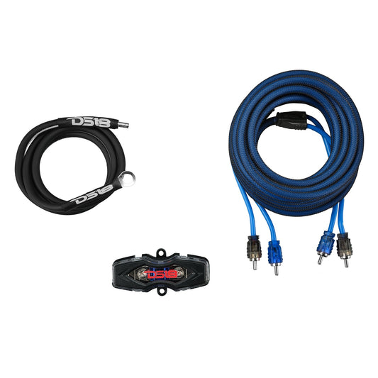 8-GA Amplifier Installation Wiring Kit - Blue.