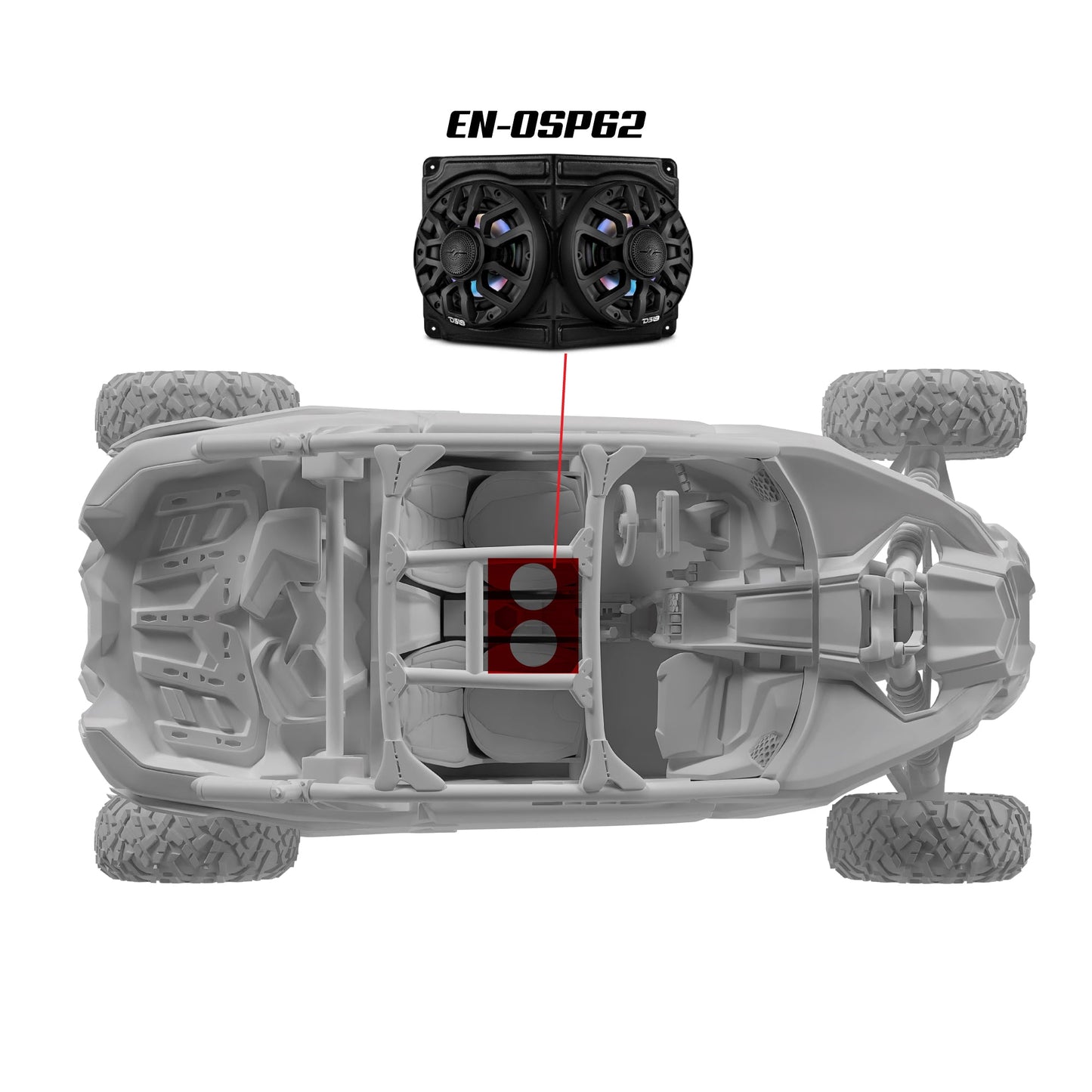 CAN-AM Overhead Enclosure With Amplifier and Installation Kit - Loaded with - EN-OSP62-CAPKG - product image 2 - AudioSellerz