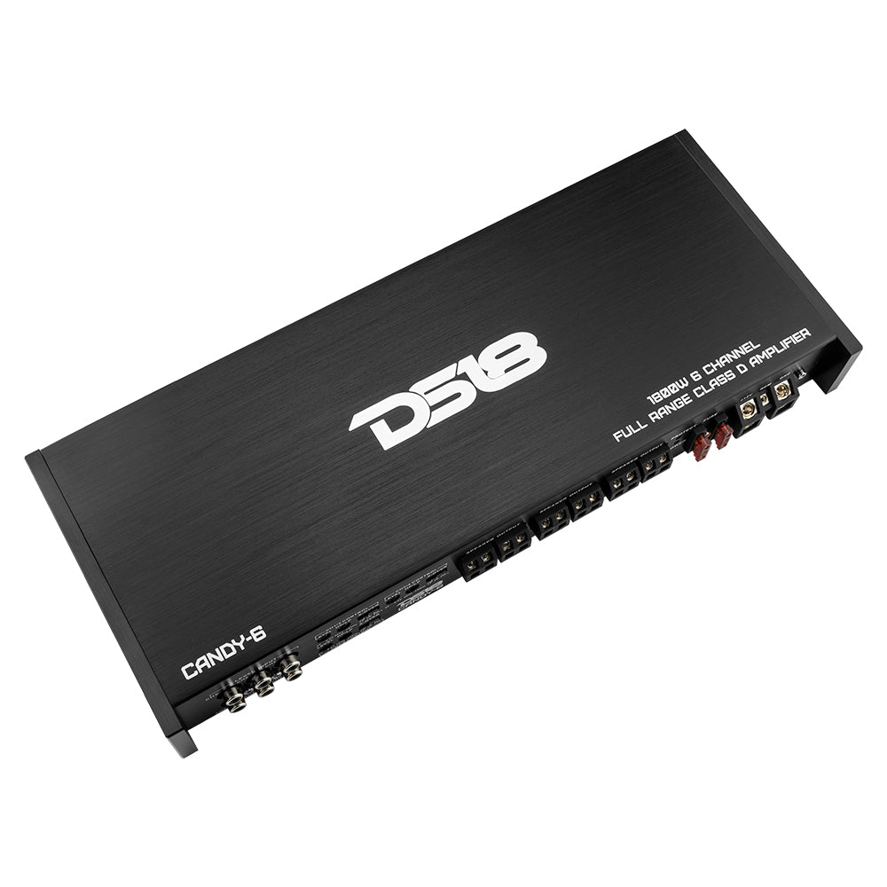 DS18 CANDY-6 Full-Range Class D 6-Channel Car Amplifier 1800 Watts.