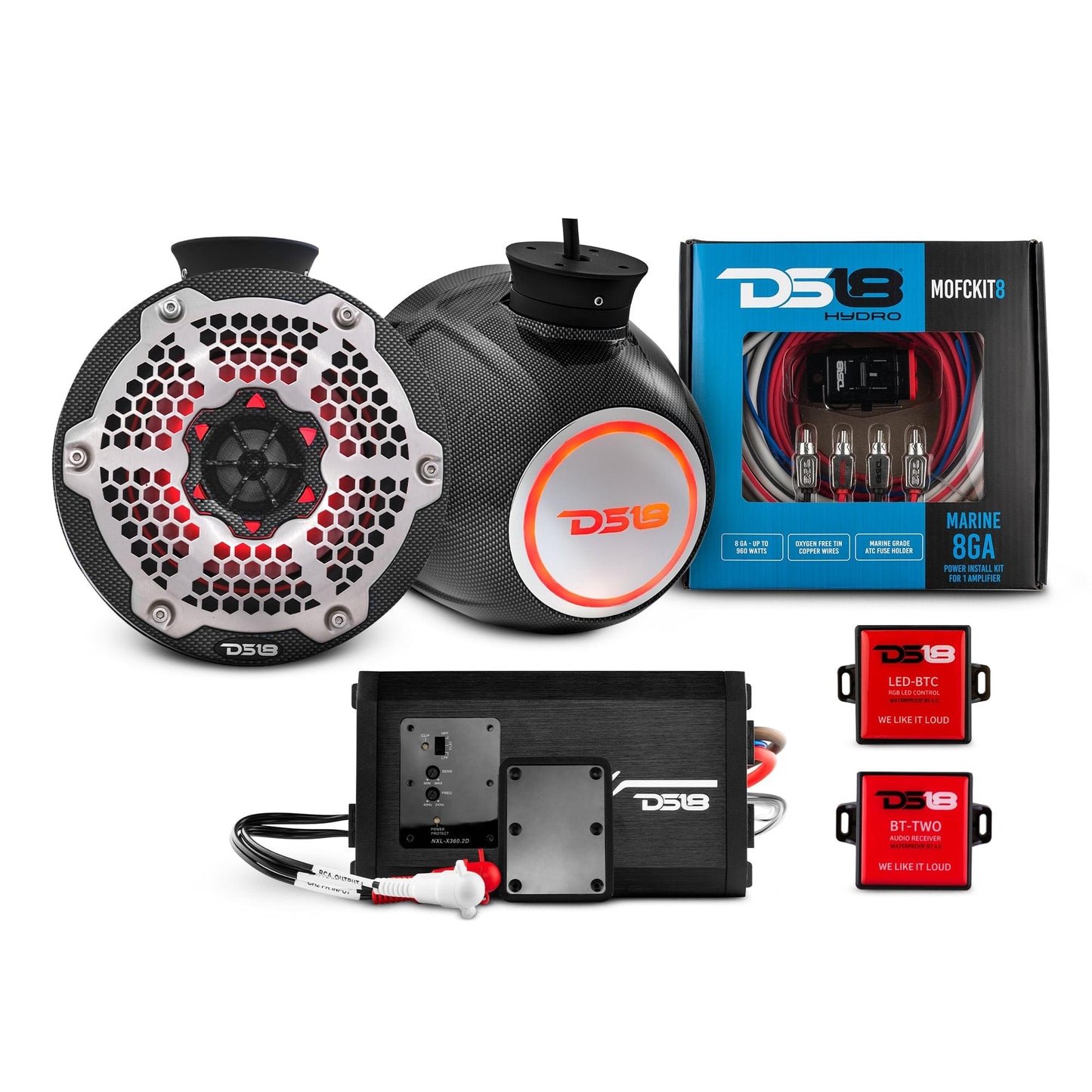6.5" Compact Speaker Tower with Marine Amplifier, Installation Kit, and - Black - PS6PKG/BK - product image 7 - AudioSellerz