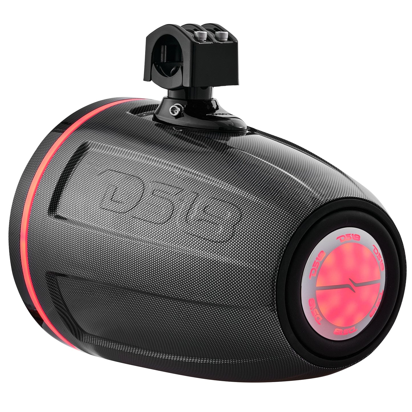 NXL 10" Marine and Powersports Empty Tower LED RGB Lights -Black Carbon Fiber.