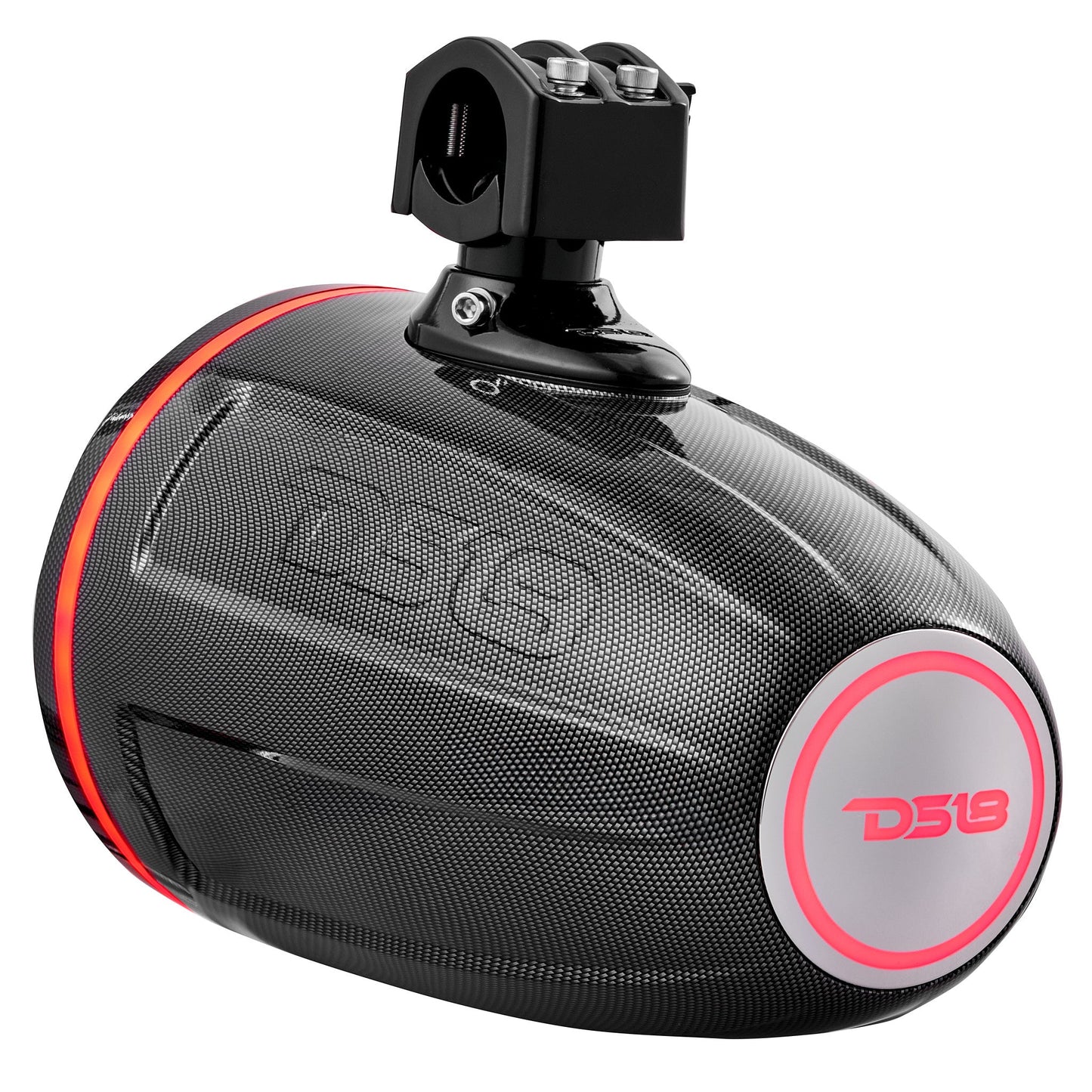 NXL 8" Marine and Powersports Empty Tower LED RGB Lights -Black Carbon Fiber.