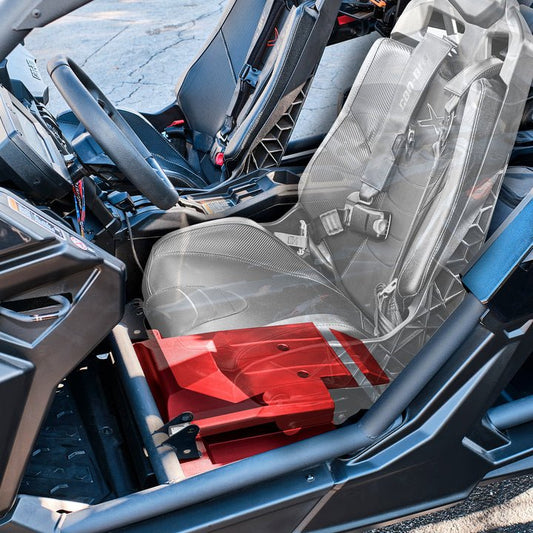 Can-Am Maverick X3 12" Under Seat Subwoofer Enclosure Driver Side - PSW12.4D Shallow Water Resistant Subwoofer Included.