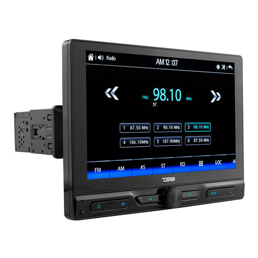 10.5" Floating Adjustable Modular Touchscreen Mechless Single-DIN Head Unit with Bluetooth, Mirror Link and USB.