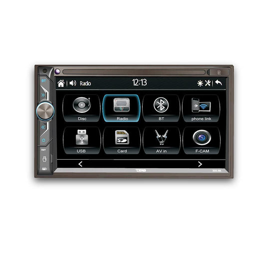 6.9" Touchscreen Mechless Double-DIN Headunit with Bluetooth, USB and Mirror Link.