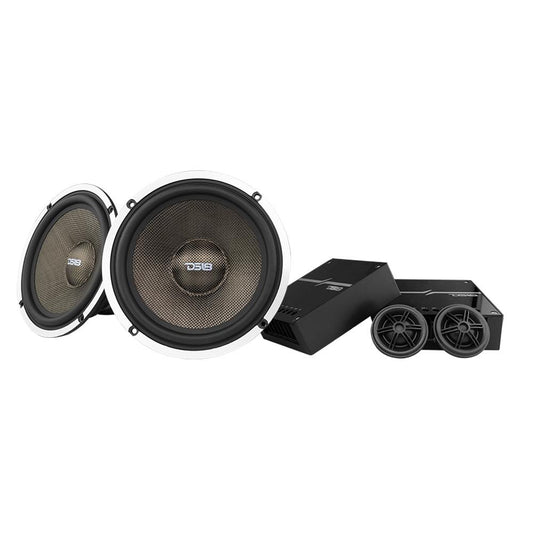 DX 6.5" 2- Way Component Speaker System With Kevlar Cone 230 Watts Rms 4-Ohm.