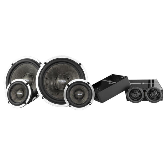 DX 6.5" 3- Way Component Speaker System With Kevlar Cone 290 Watts Rms 4-Ohm.