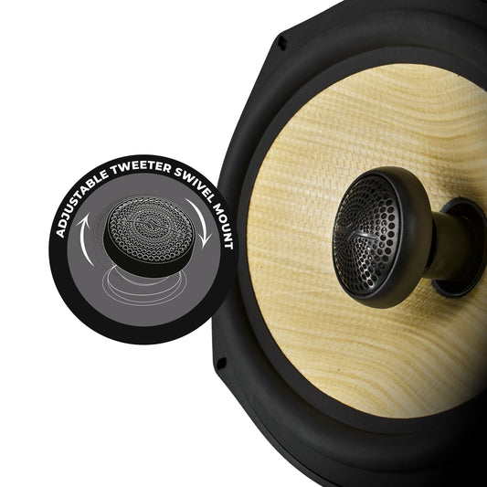 DXQ 6x9" 2-Way Coaxial Speaker with Yellow Straw and Composite Foam Cone | 150W RMS 4-Ohm.