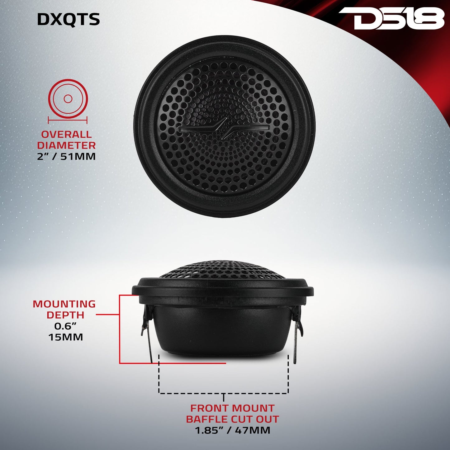 2" Silk Dome Tweeter with Neodymium Magnet | 30W RMS 4-Ohm - 4 Ohm - DXQTS - product image 8 - AudioSellerz