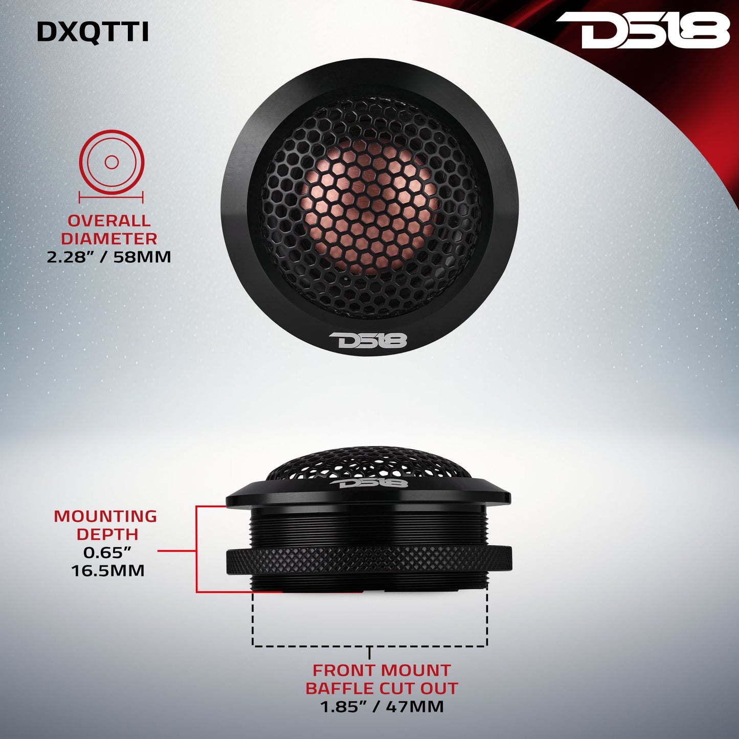 DXQ 2.2" Titanium Dome Tweeter with Neodymium Magnet | 30W RMS 4-Ohm - Titanium - DXQTTI - product image 9 - AudioSellerz