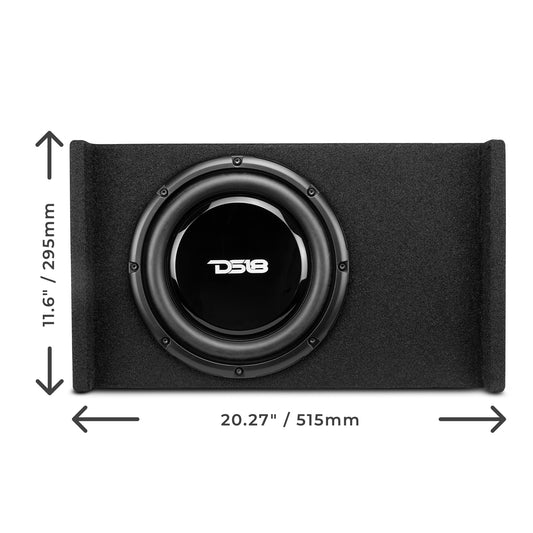 10" Loaded Shallow Down Fire Subwoofer Enclosure 300 Watts Rms.