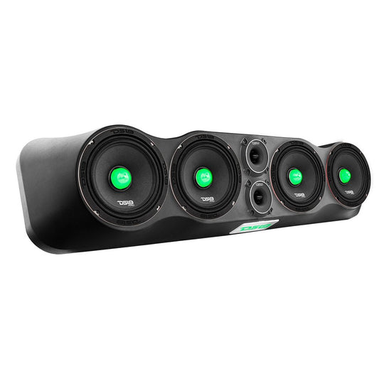 35" High Density ABS Universal Speakers Enclosure 4 X 6.5" and 2 x 3" Tweeters - Multi-Application Design for Cars, Trucks, ATVs, UTVs.