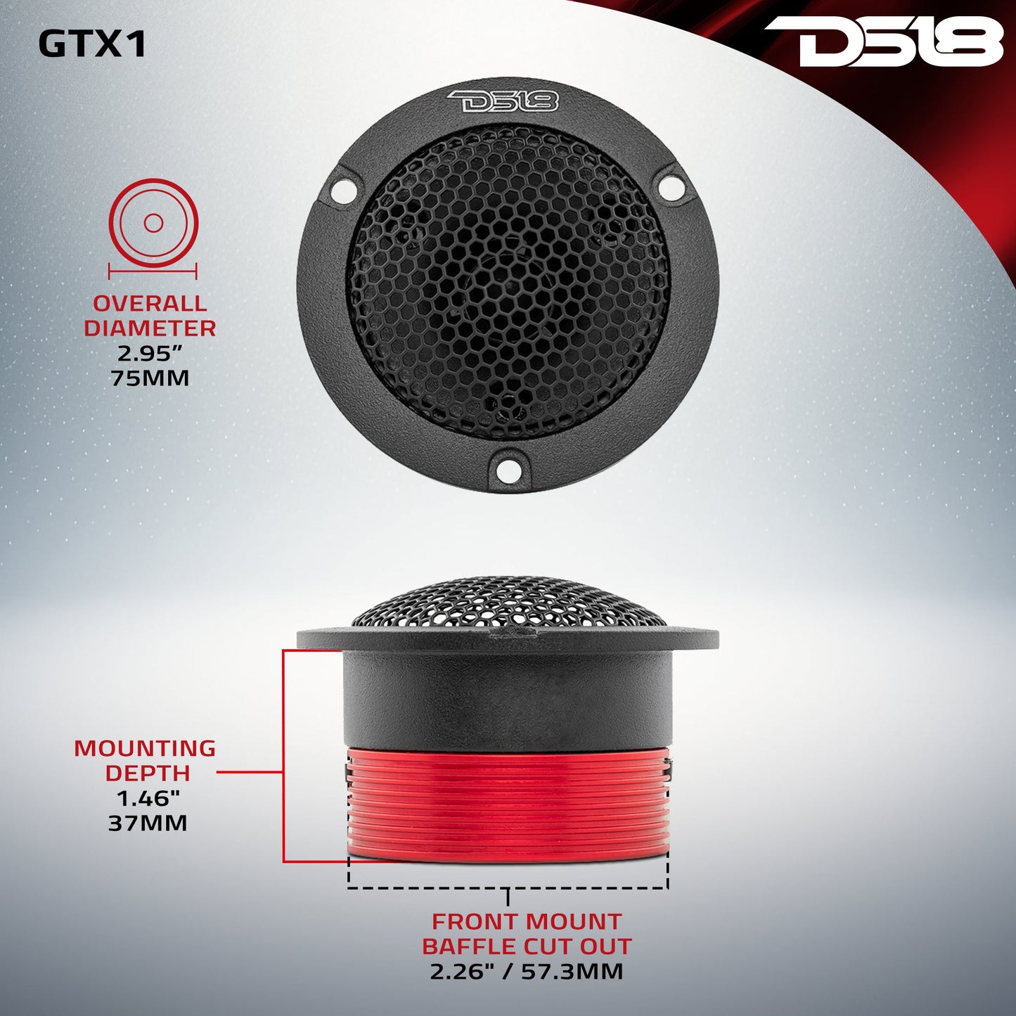 3" Die Cast Compression Neodymium Super Bullet Tweeter 1" Titanium | 120W RMS 4-Ohm.