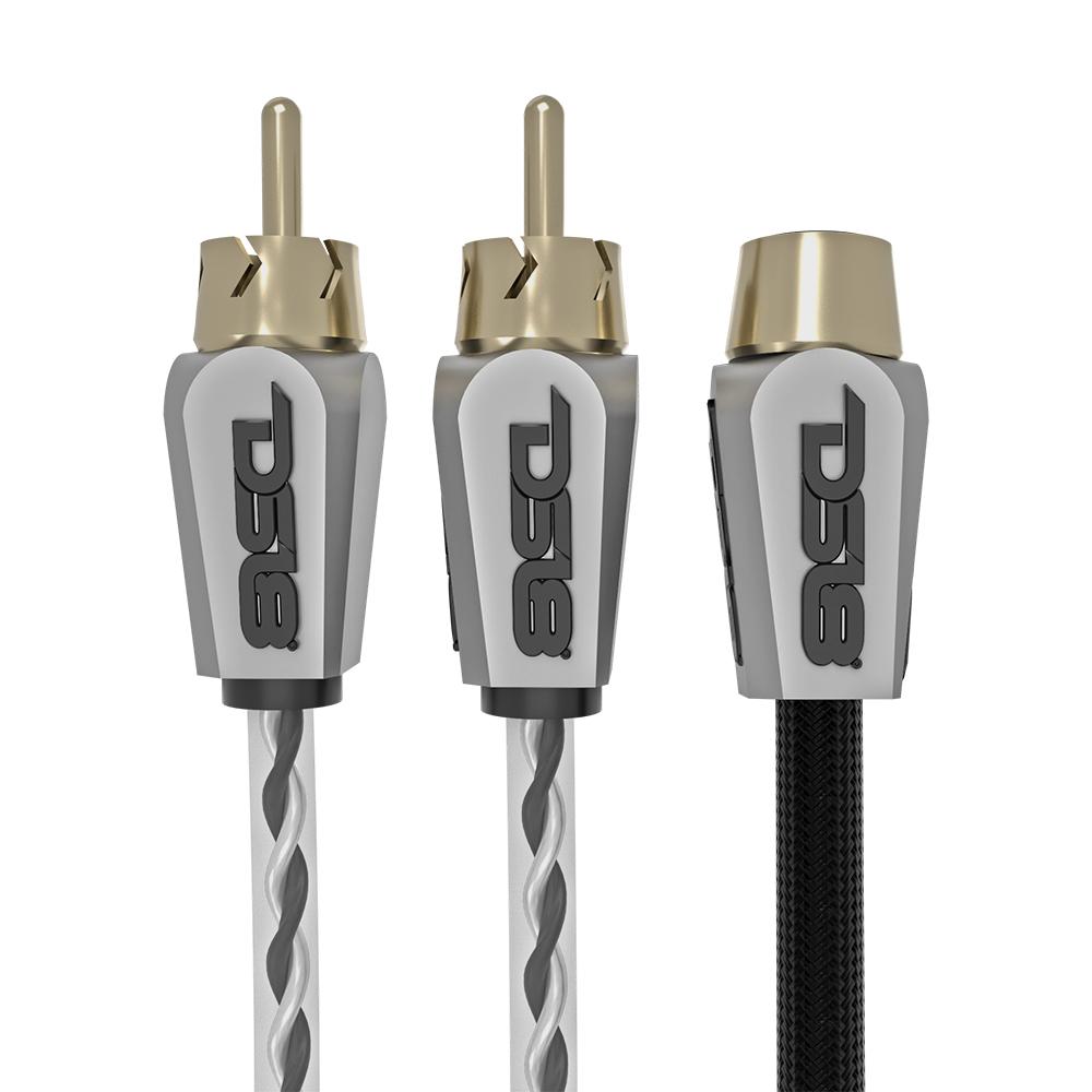 Level 3 RCA 100% Copper OFC Y Connector 1 FEMALE to 2 MALE - BLACK - RED.