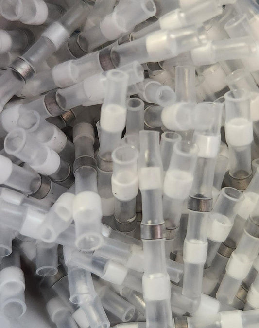 Sky High Car Audio Solder Seal Wire Connectors – White AWG 24–26 (150 Pieces) - Audio Sellerz