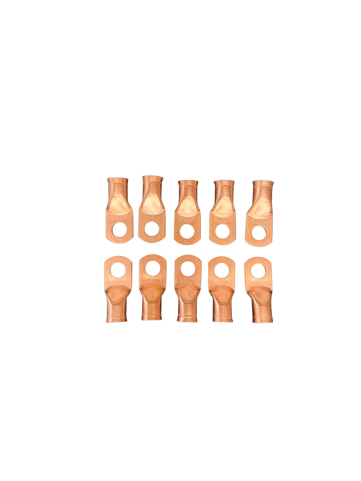 Audio Sellerz 0 Gauge Copper Lugs with Heat Shrink 10 Pack.