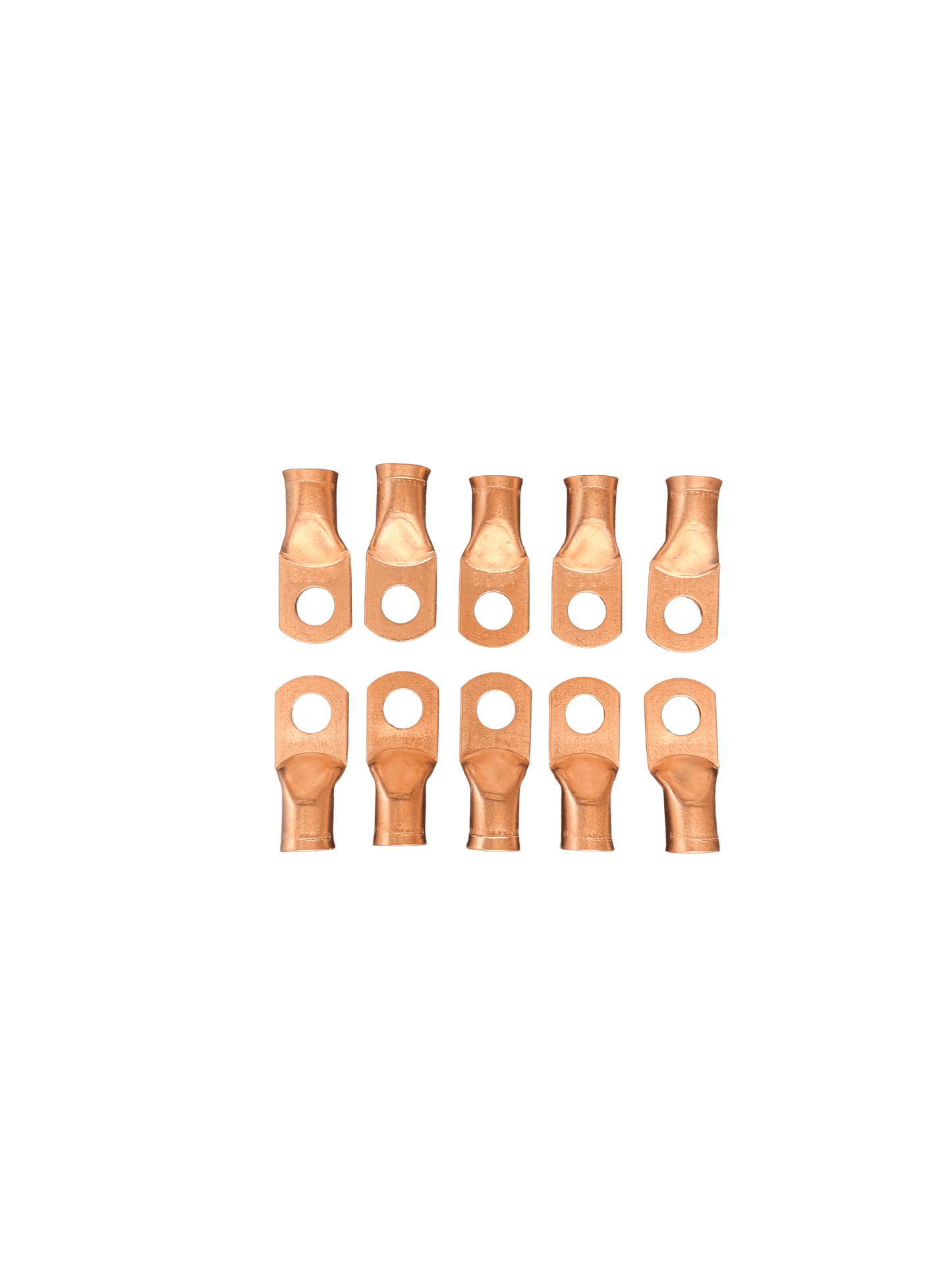 Audio Sellerz 0 Gauge Copper Lugs with Heat Shrink 10 Pack.