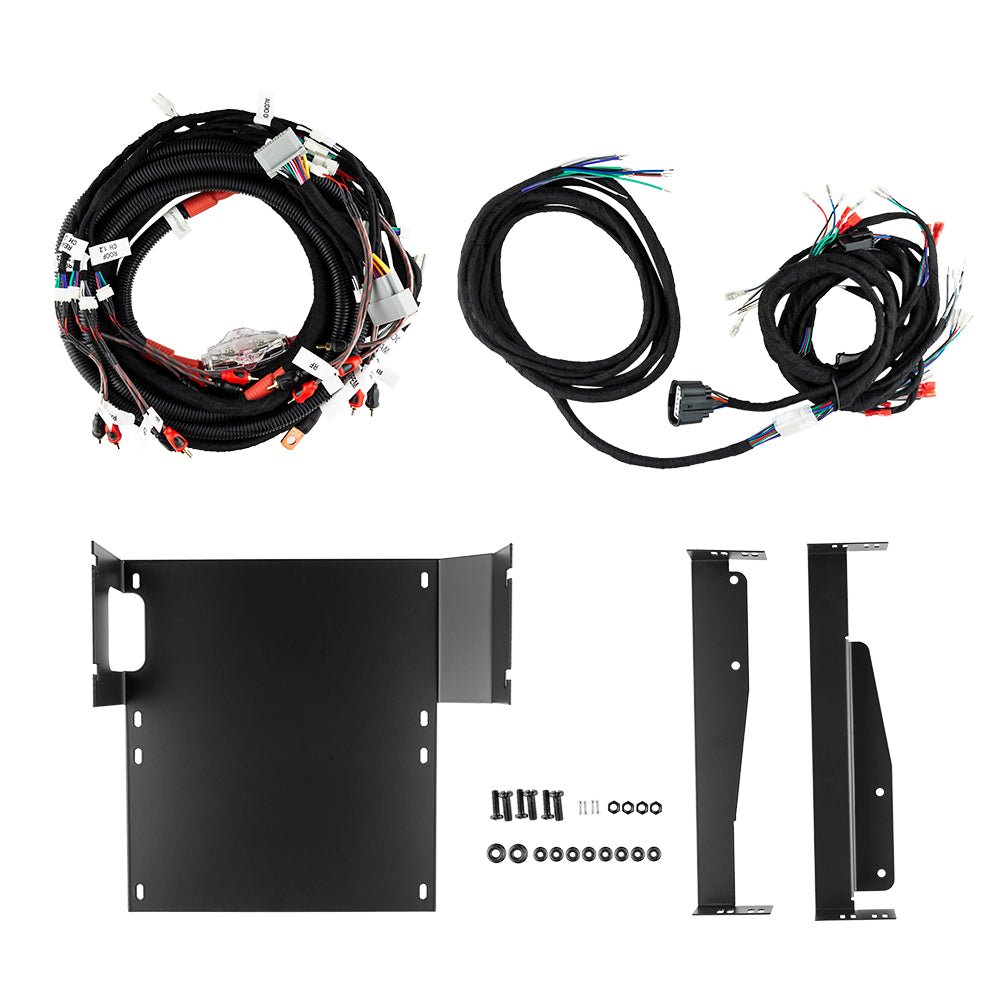 Jeep JK Plug and Play Harness for JK-SBAR Overhead Bar System, Amplifier and SQBASS Underseat Subwoofer.