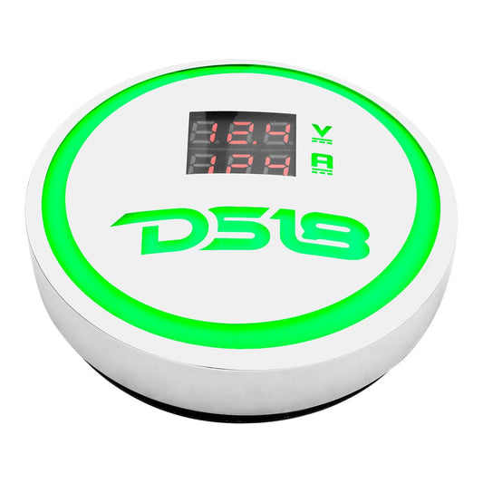 DS18 LBC6VAM Badge with RGB Lights and Volt/Current Meter.