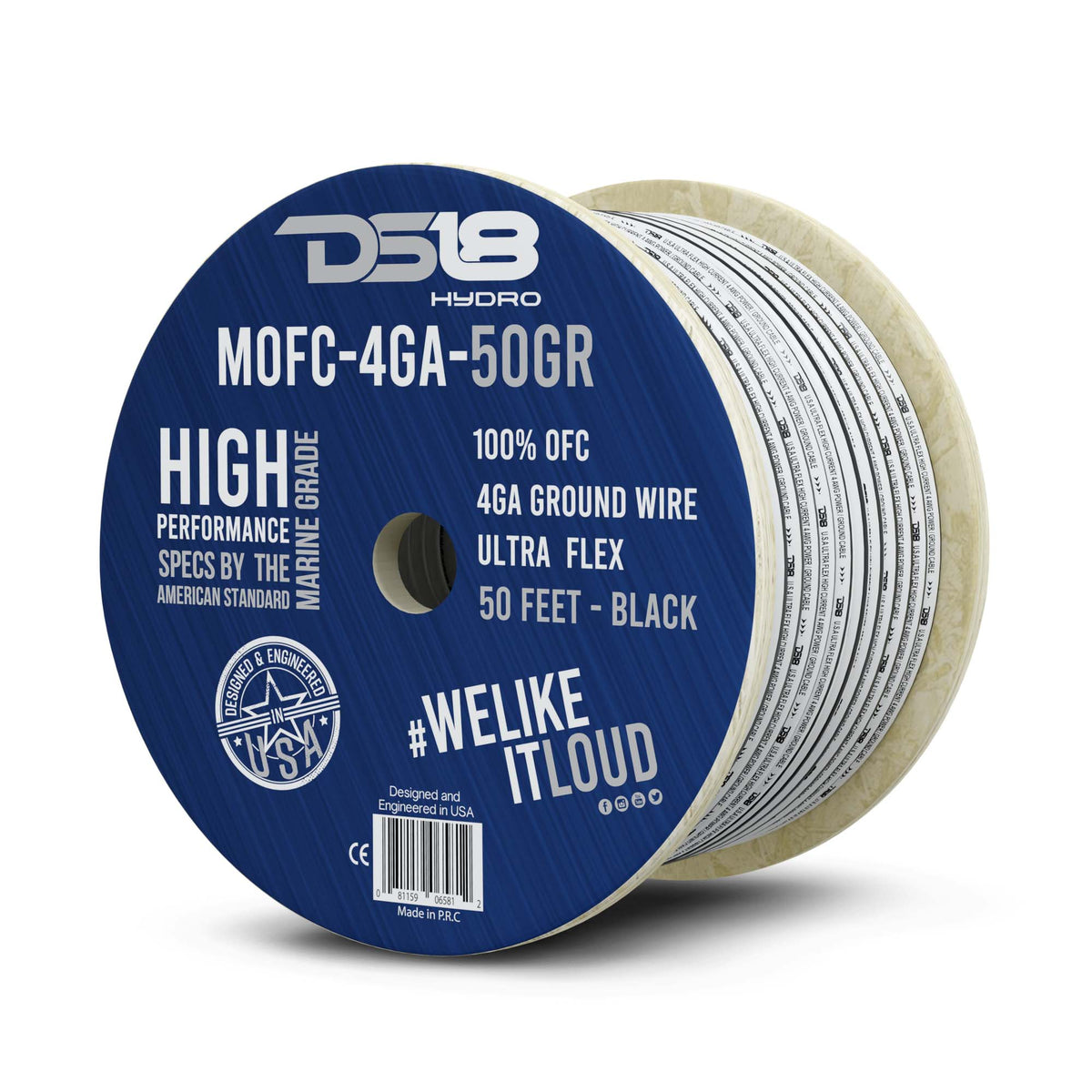 4-GA Marine Grade Tinned 100% Copper OFC Ground Wire -50 Feet.